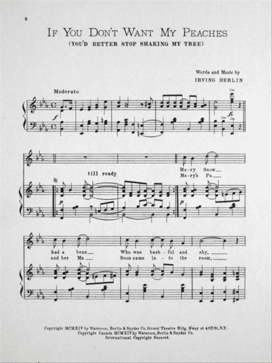 If You Don't Want My Peaches (You Better Stop Shaking the Tree) Voice scores gallery preview page 2