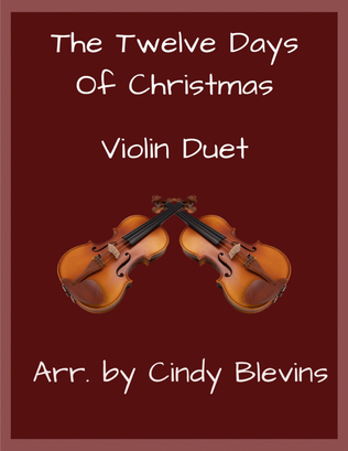 Book cover for The Twelve Days of Christmas, for Violin Duet
