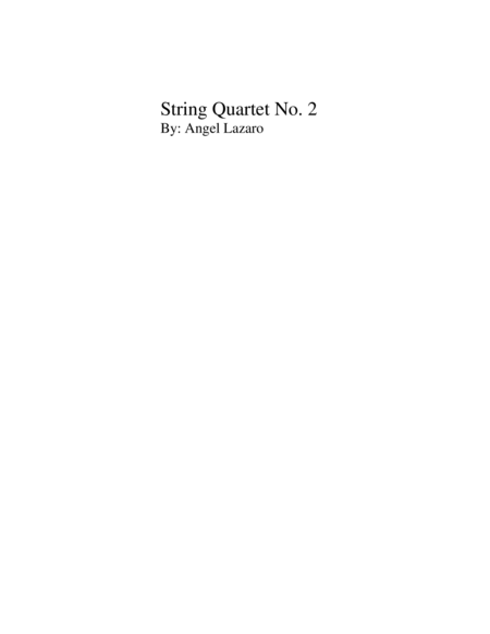 "2016 Chamber Music Contest Entry" String Quartet No. 2 image number null