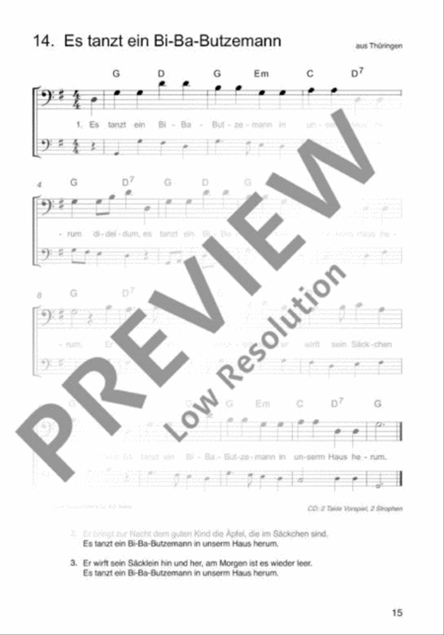 Die schönsten Volks- und Kinderlieder Cello scores gallery preview page 16