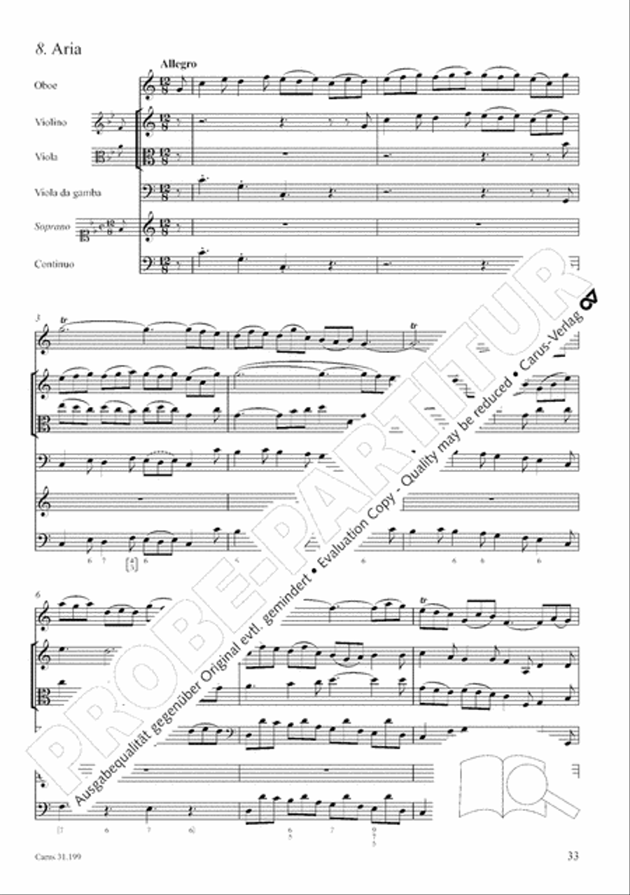 My heart is bathed in blood (Mein Herze schwimmt im Blut) Orchestra scores gallery preview page 34