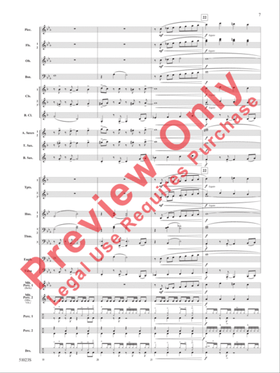 Walkin' Down Christmas Lane Concert Band scores gallery preview page 8