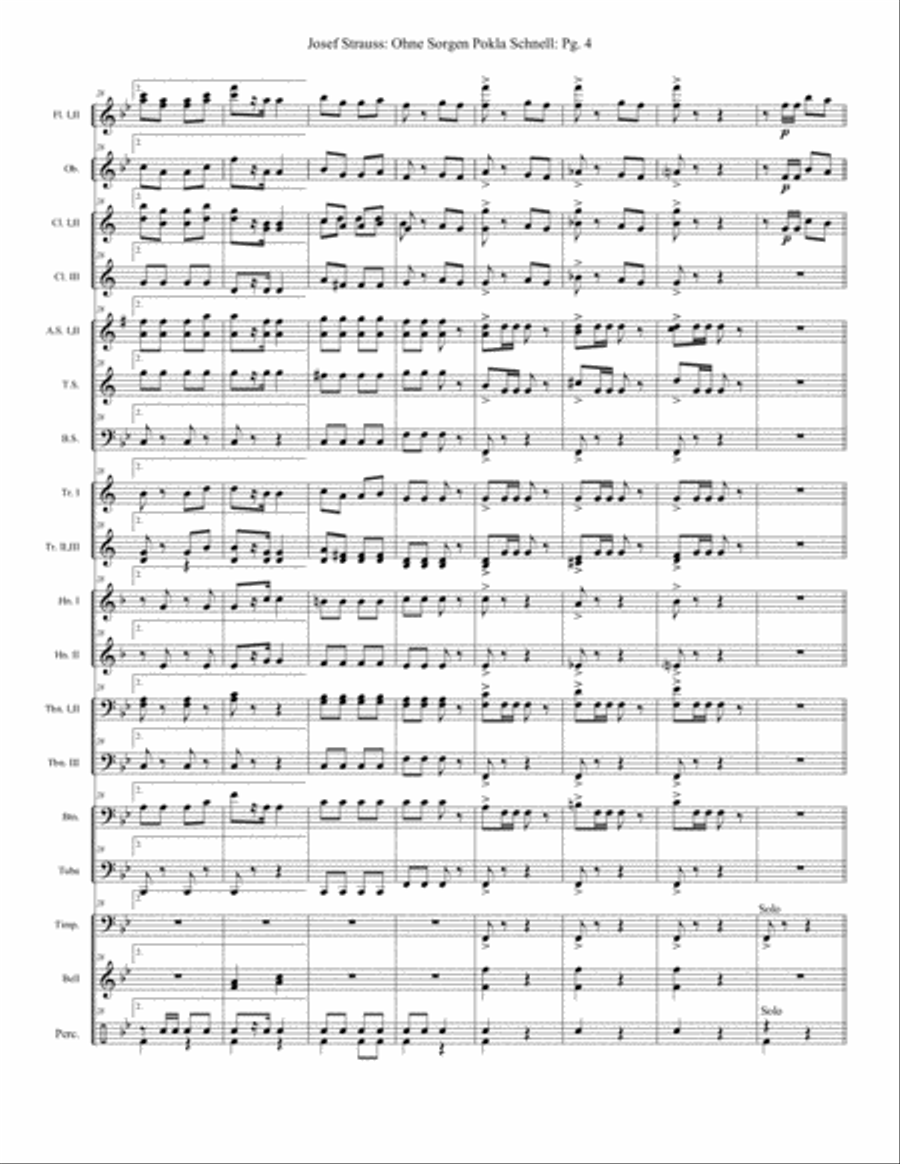 Ohne Sorgen Polka Ohne Sorgen Polka Concert Band scores gallery preview page 4
