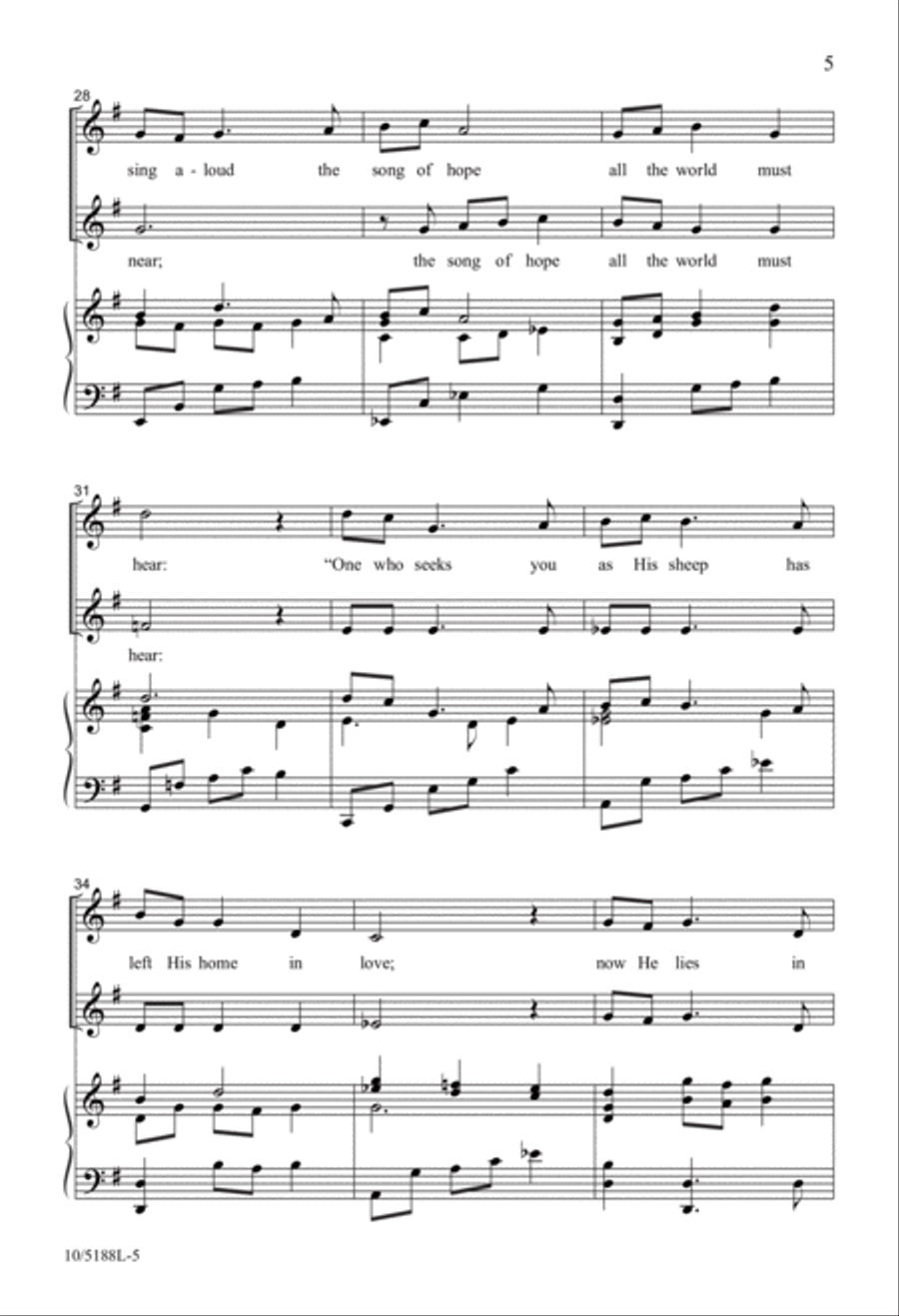 Shepherd Song Unison Choir scores gallery preview page 5