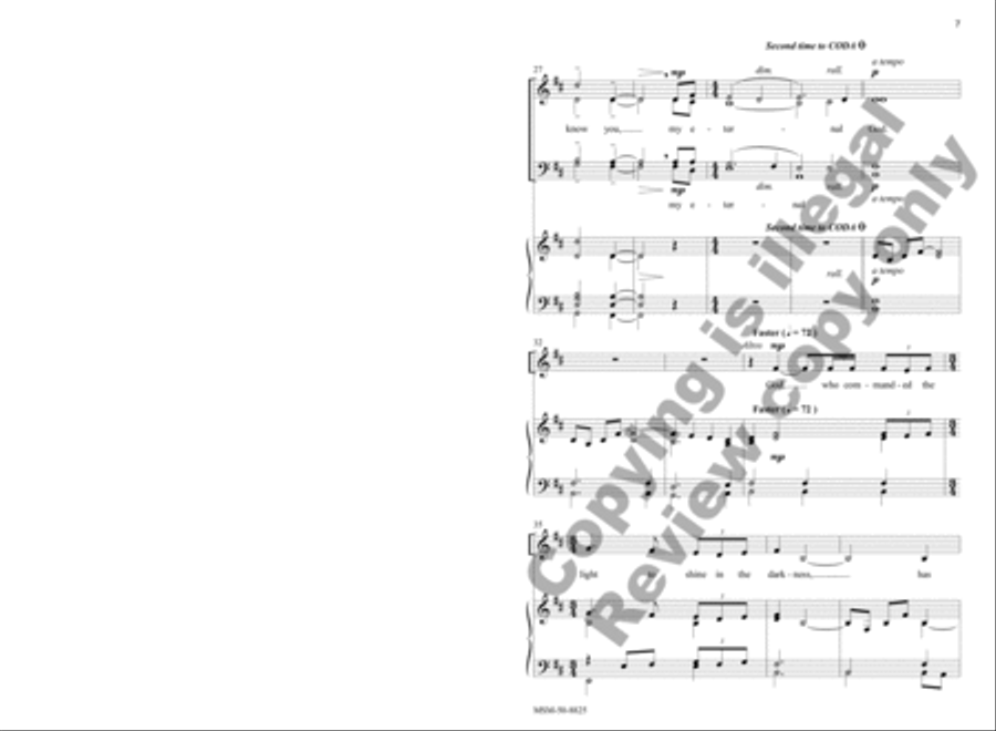 Eternal Light, Shine in My Heart 4-Part scores gallery preview page 6