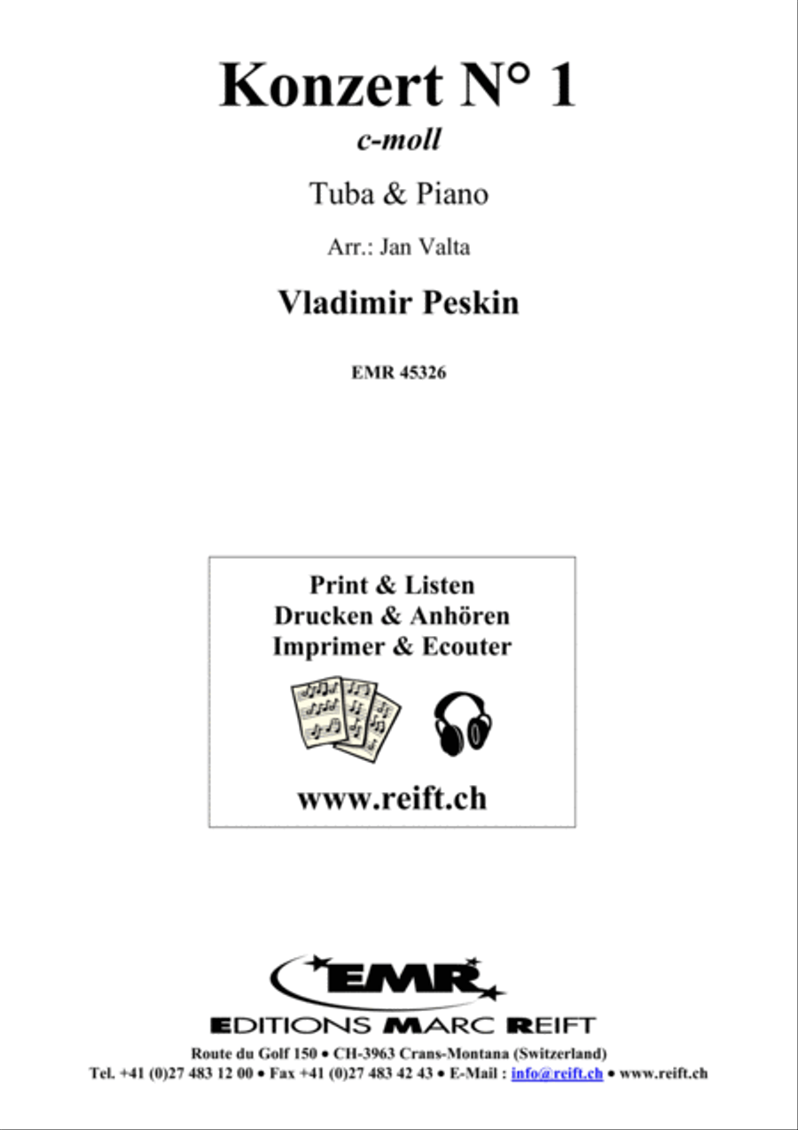 Konzert No. 1 c-moll Tuba scores gallery preview page 1