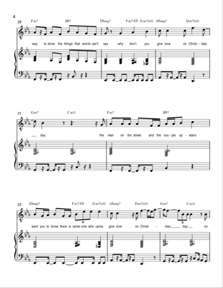 Give Love on Christmas Day Voice scores gallery preview page 4