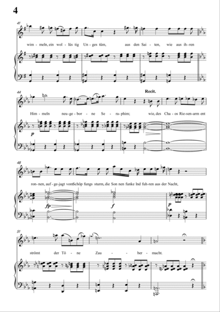 Schubert-Laura am Klavier(Laura at the Piano),D.388 in G for Vocal and Pno Voice scores gallery preview page 5