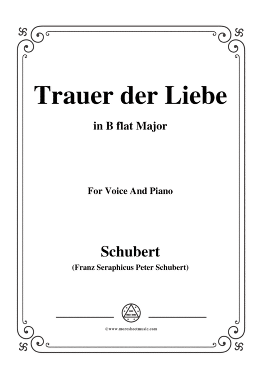 Schubert-Trauer der Liebe,in B flat Major,for Voice&Piano image number null