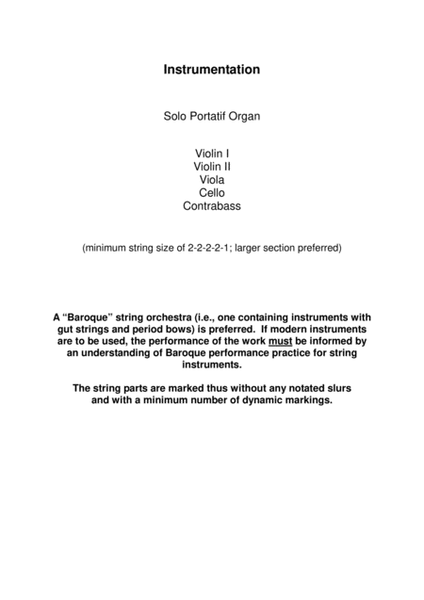 Carson Cooman: Concerto for Portatif Organ and Strings (2006), score and complete parts