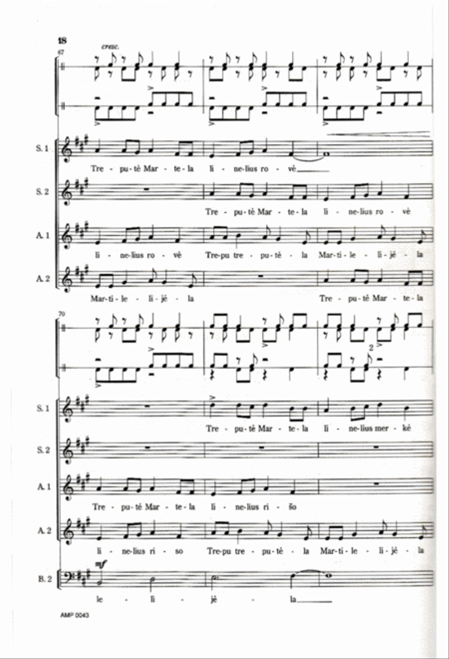 Trepute Martela Trepute Martela SSAATTBB scores gallery preview page 9