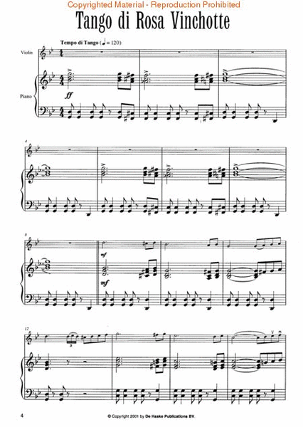 Tango Variety for Violin (Piano Accompaniment)