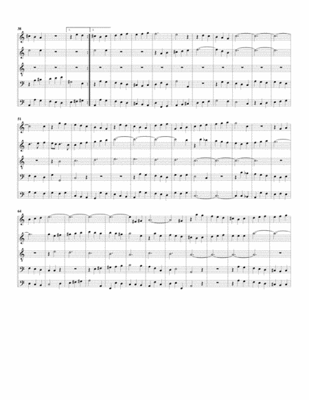 Coro: Sei nun wieder zu Frieden from Cantata BWV 21 (arrangement for 5 recorders)