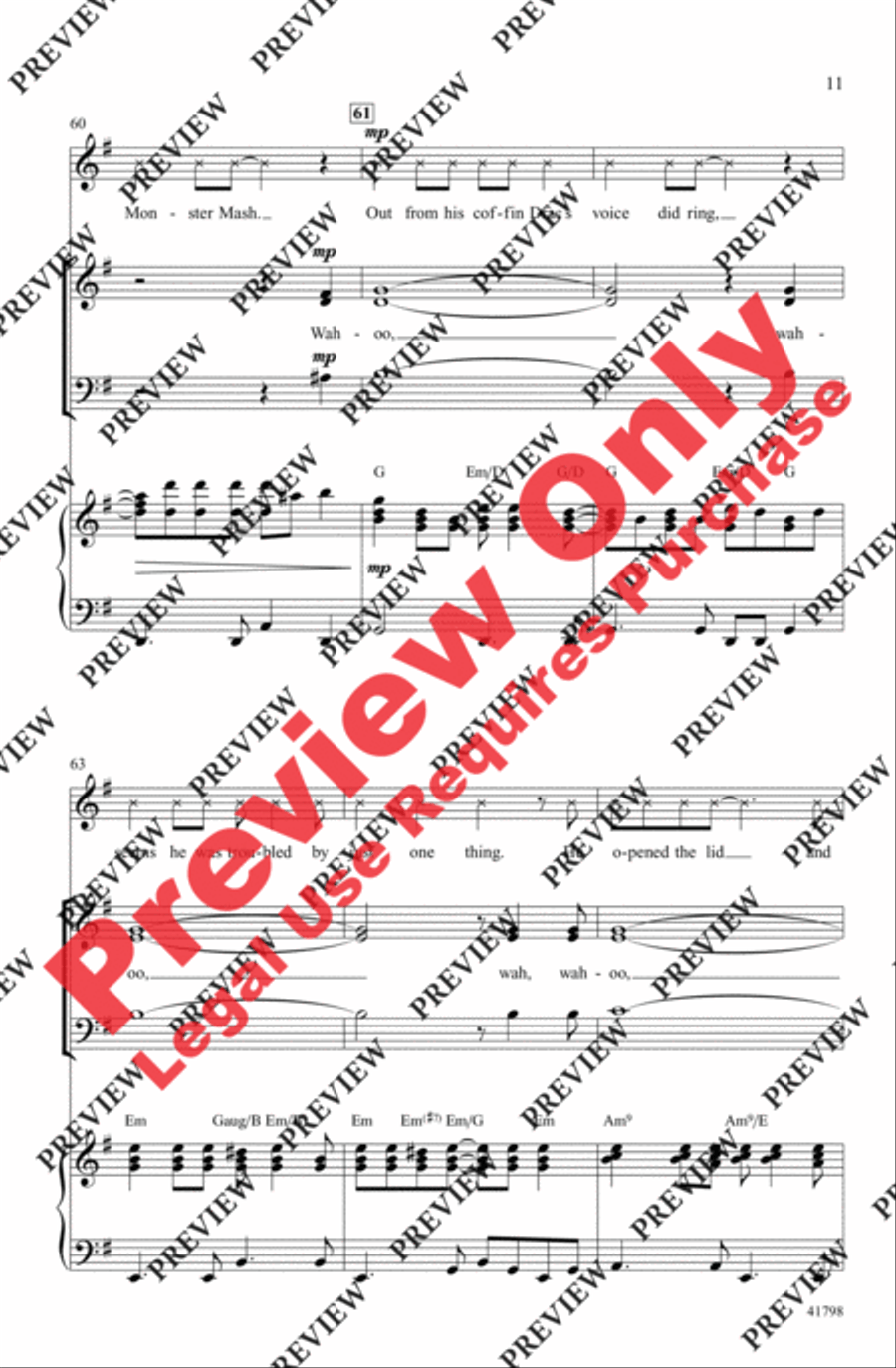 Monster Mash 3-Part scores gallery preview page 11