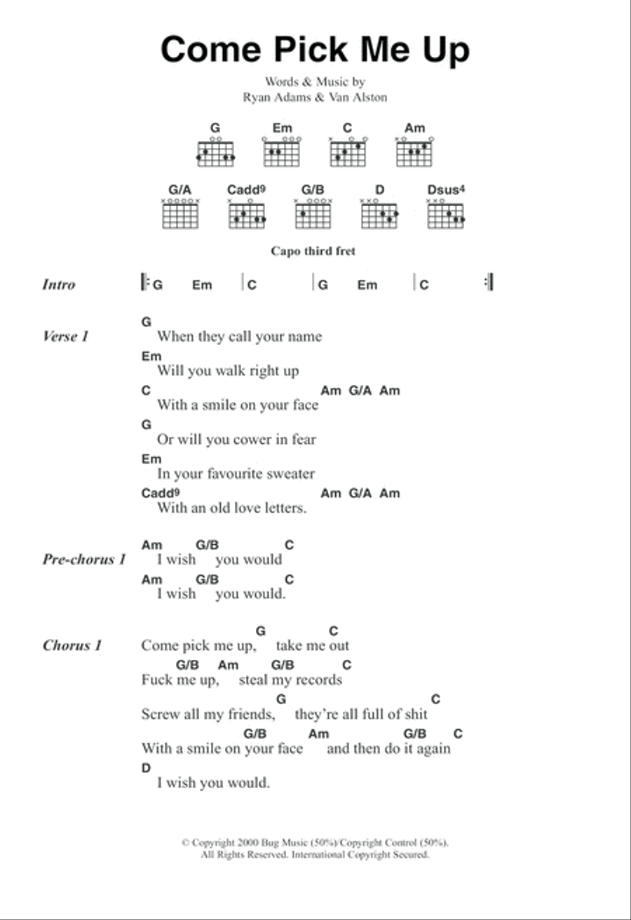Come Pick Me Up Electric Guitar scores gallery preview page 1