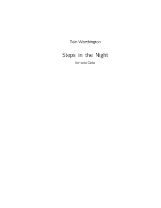 Steps in the Night – for cello