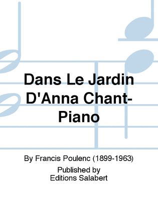 Book cover for Dans Le Jardin D'Anna Chant-Piano