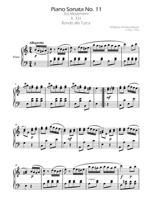 Book cover for Mozart: Piano Sonata No. 11 in A Major - K. 331