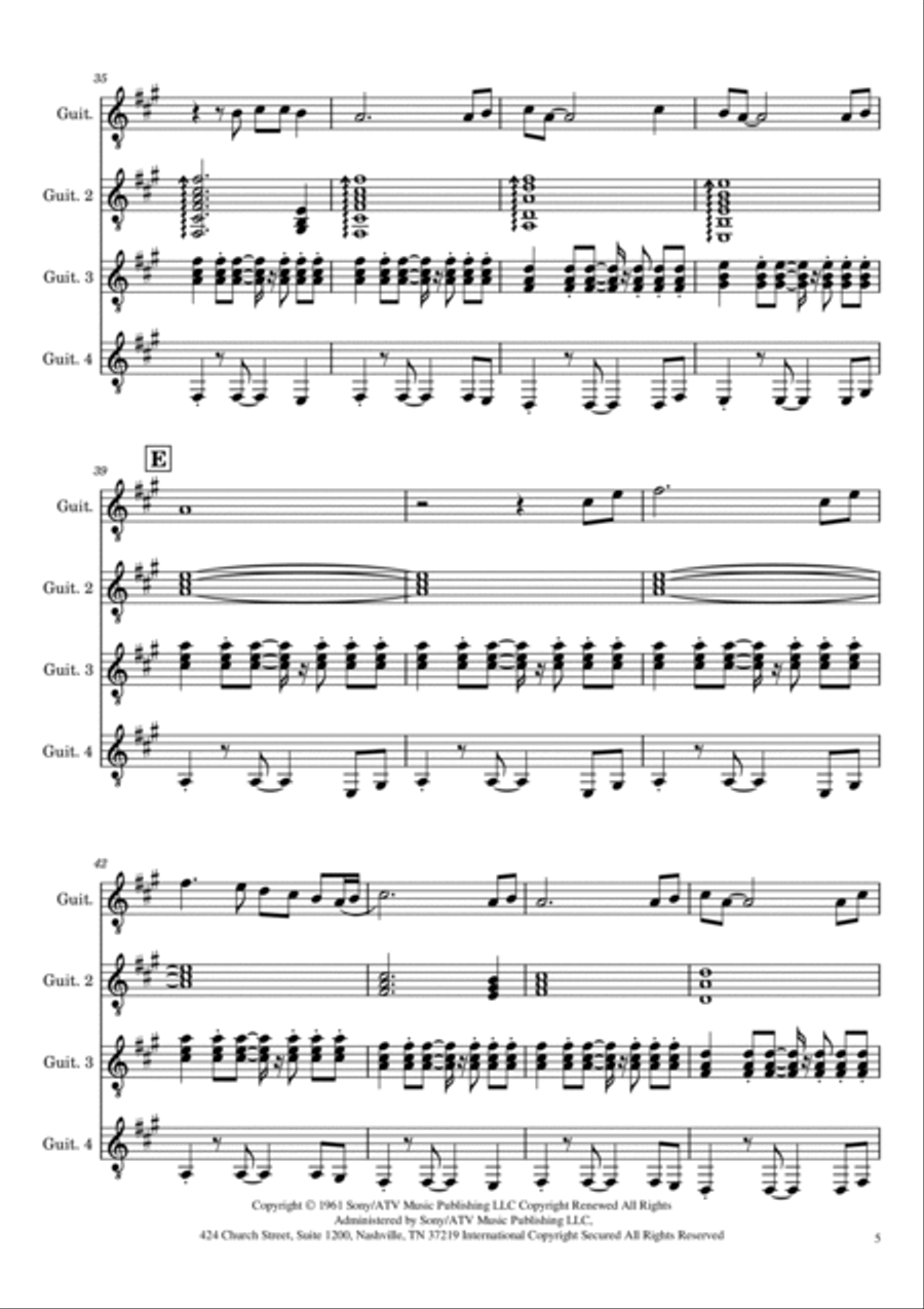 Stand By Me Stand By Me Guitar Ensemble scores gallery preview page 5