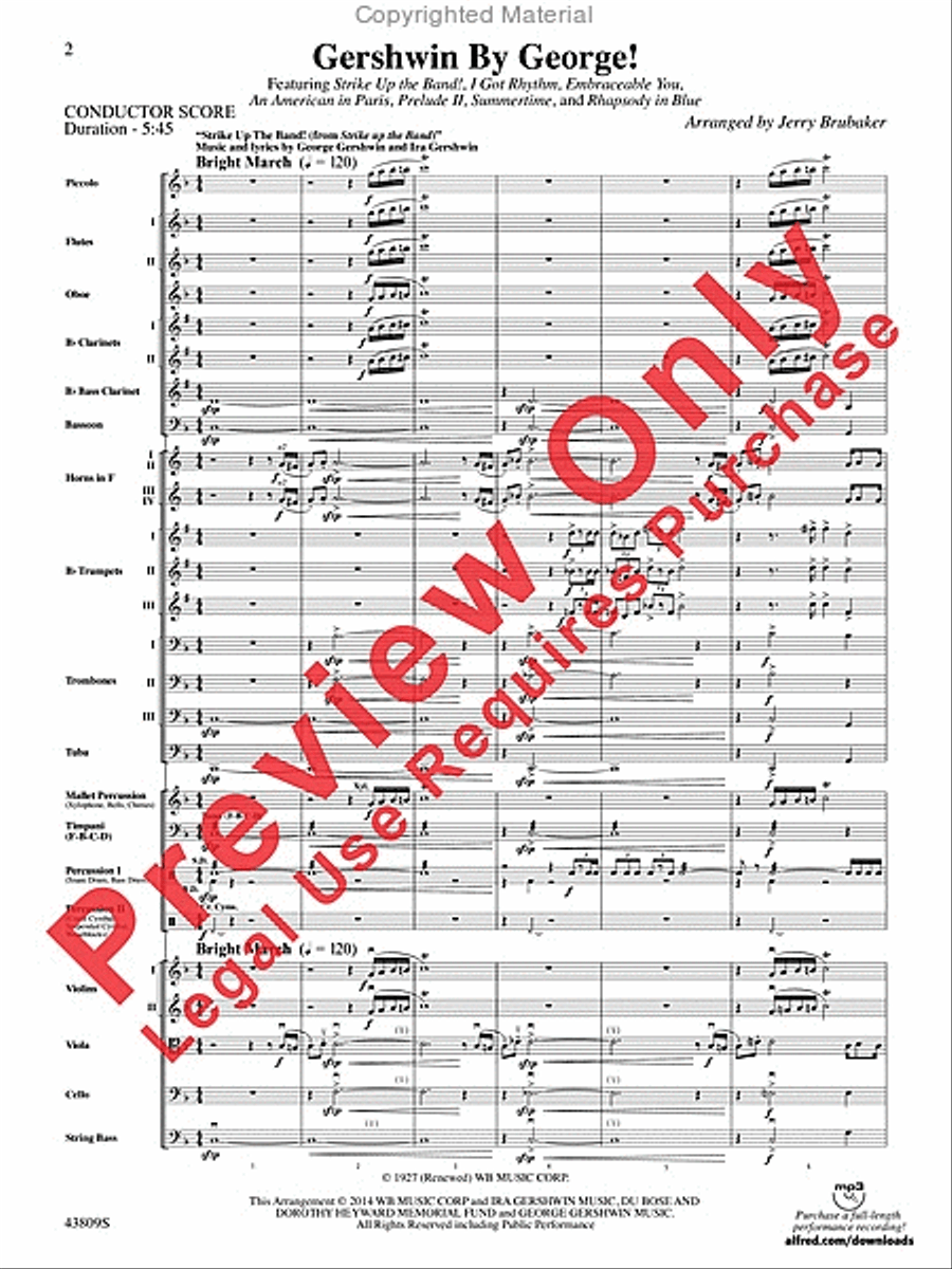 Gershwin by George! Gershwin by George! Full Orchestra scores gallery preview page 3