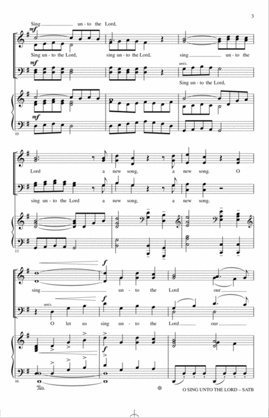 O Sing Unto The Lord (Psalm 96) 4-Part scores gallery preview page 2