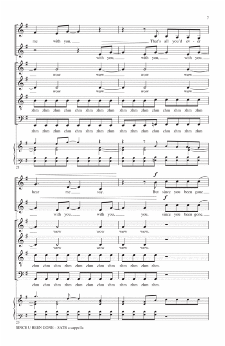 Since U Been Gone (as performed in Pitch Perfect) (arr. Deke Sharon) 4-Part scores gallery preview page 6