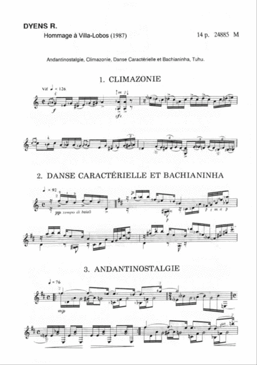 Hommage A Villa-Lobos Hommage A Villa-Lobos Acoustic Guitar scores gallery preview page 2