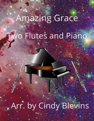 Book cover for Amazing Grace, Two Flutes and Piano