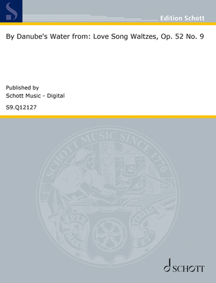 Book cover for By Danube's Water from: Love Song Waltzes, Op. 52 No. 9