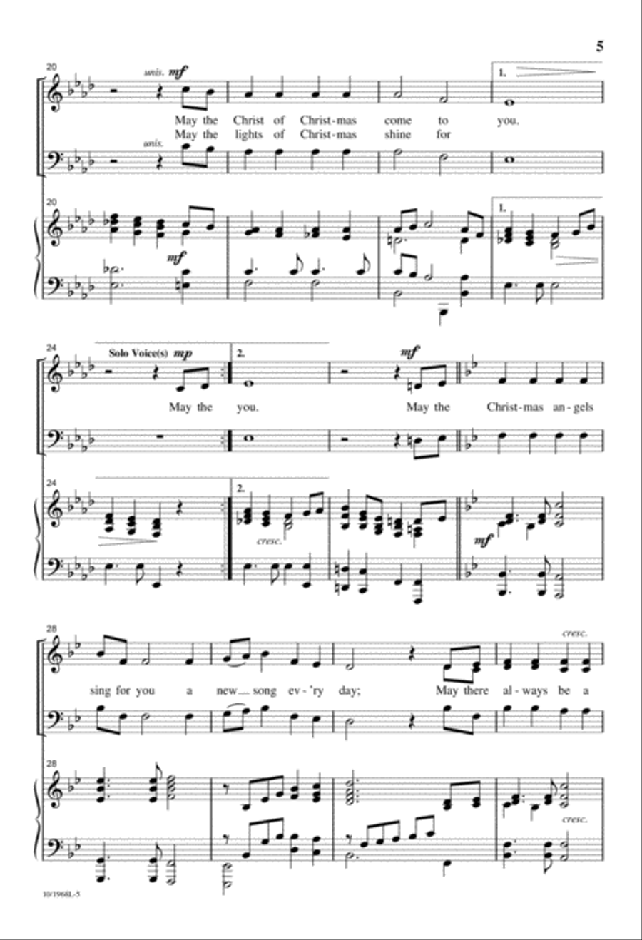 A Christmas Prayer 4-Part scores gallery preview page 5