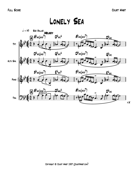 Lonely Sea - Lead Sheet image number null