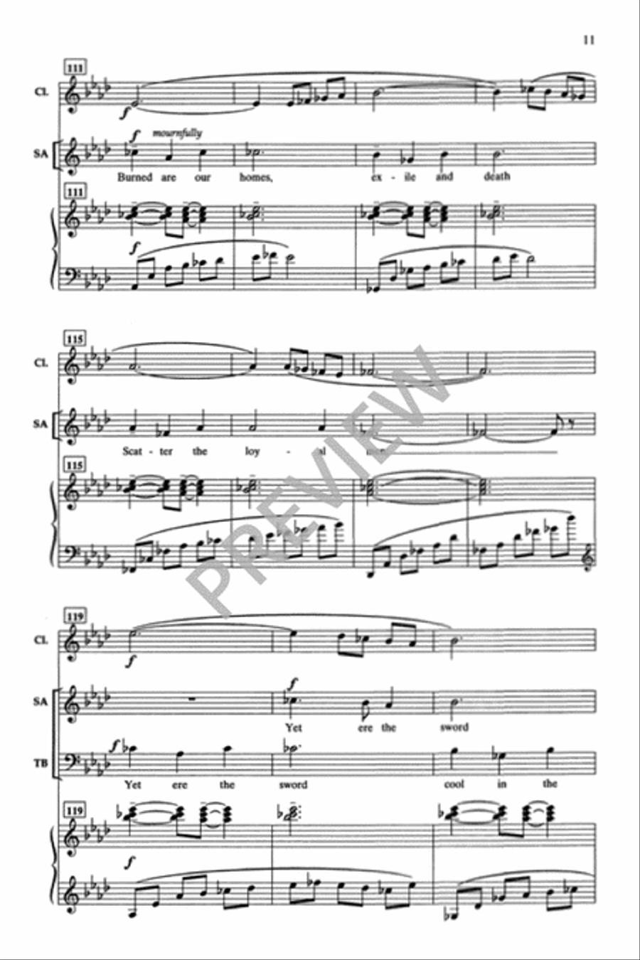 Over the Sea to Skye 4-Part scores gallery preview page 12