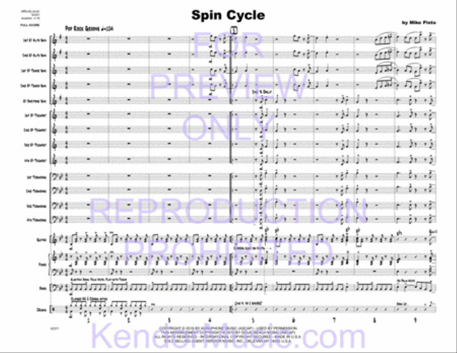 Spin Cycle (Full Score) Spin Cycle (Full Score) Jazz Ensemble scores gallery preview page 3