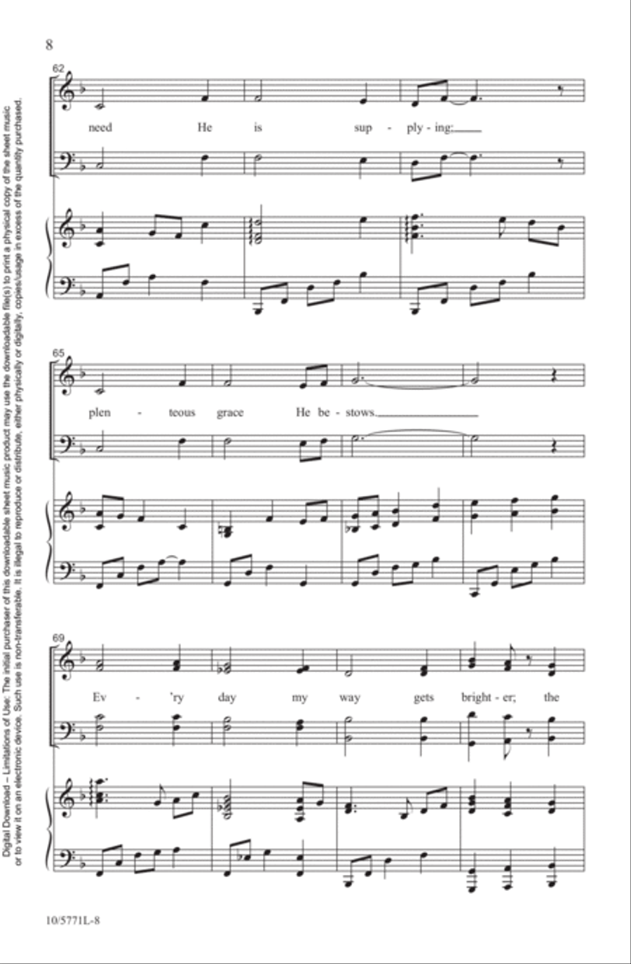The Longer I Serve Him 4-Part scores gallery preview page 8