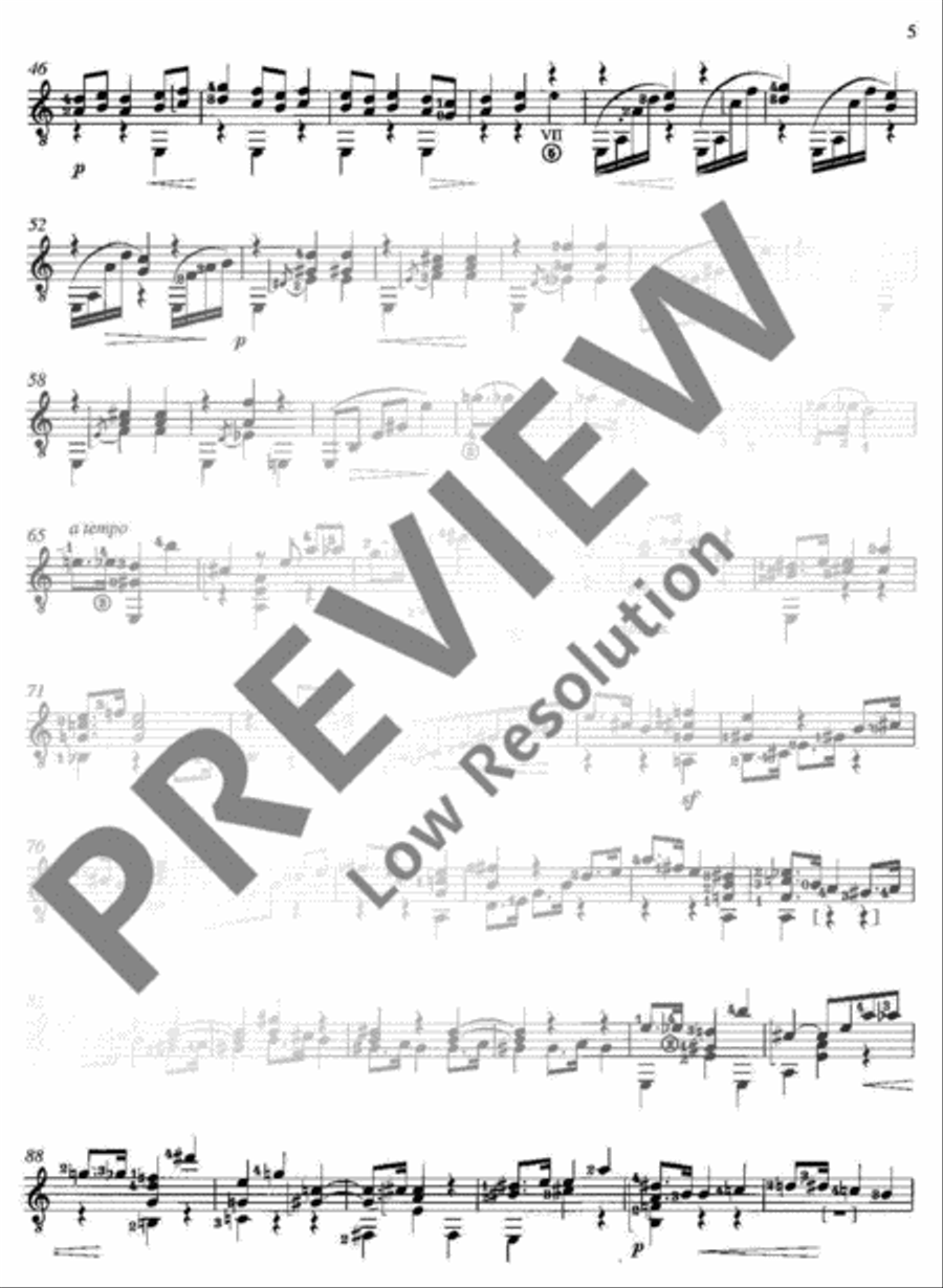 Cuatro Piezas Classical Guitar scores gallery preview page 6