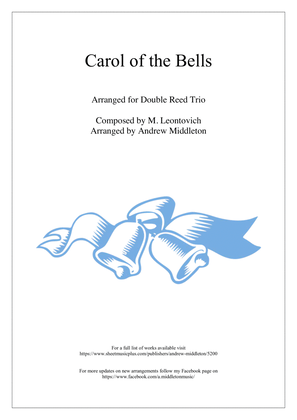 Book cover for Carol of the Bells arranged for Double Reed Trio