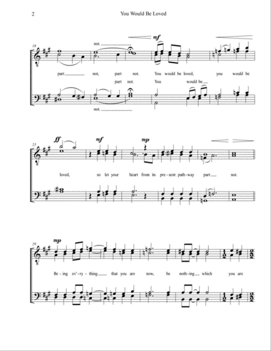 You Would Be Loved You Would Be Loved TTBB scores gallery preview page 2