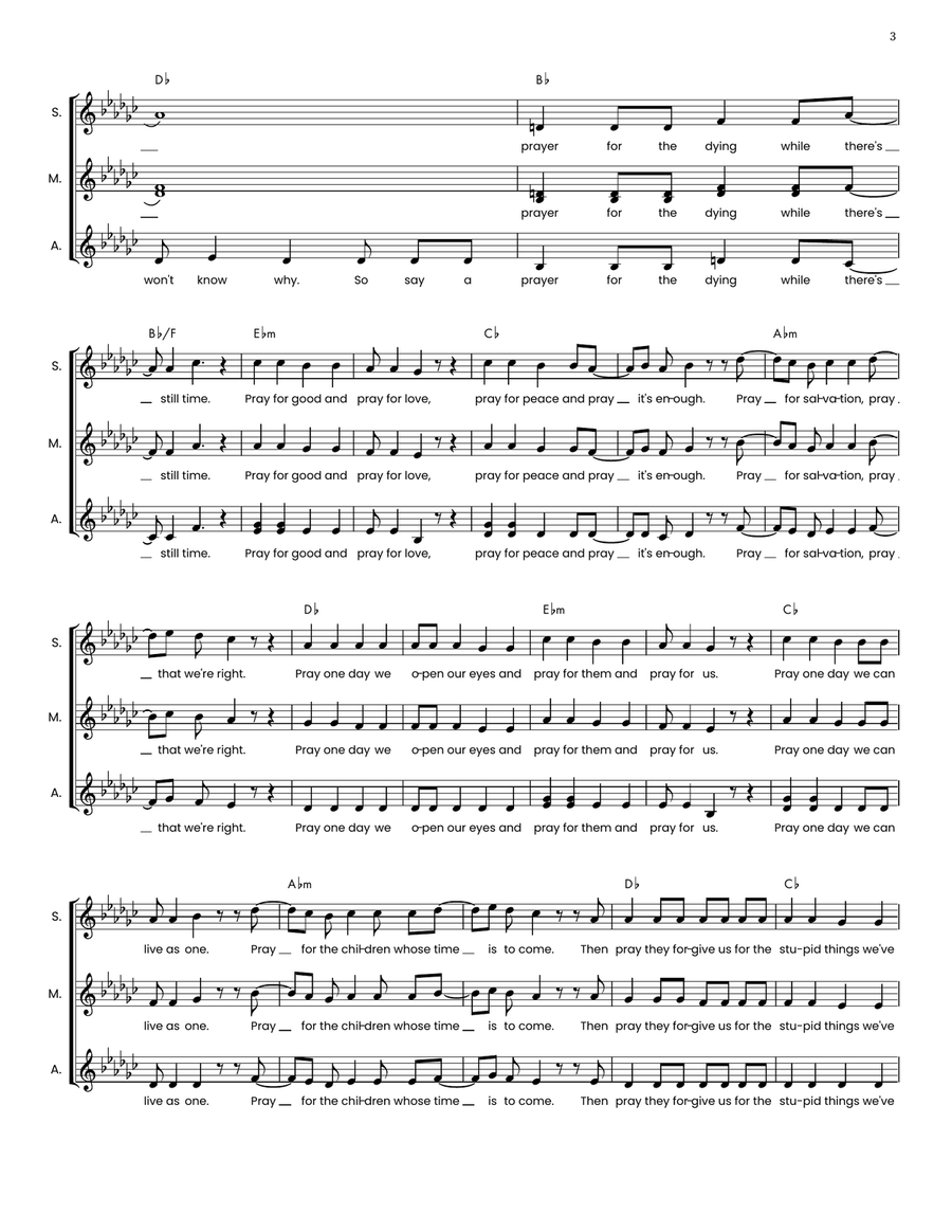 Pray Pray SSA scores gallery preview page 3