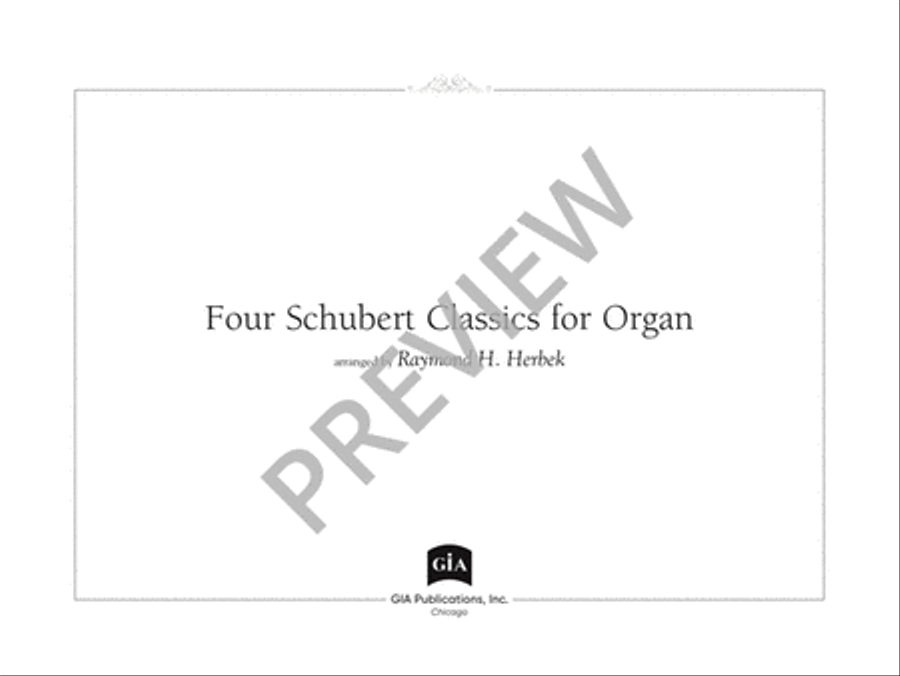 Four Schubert Classics for Organ Organ Solo scores gallery preview page 3