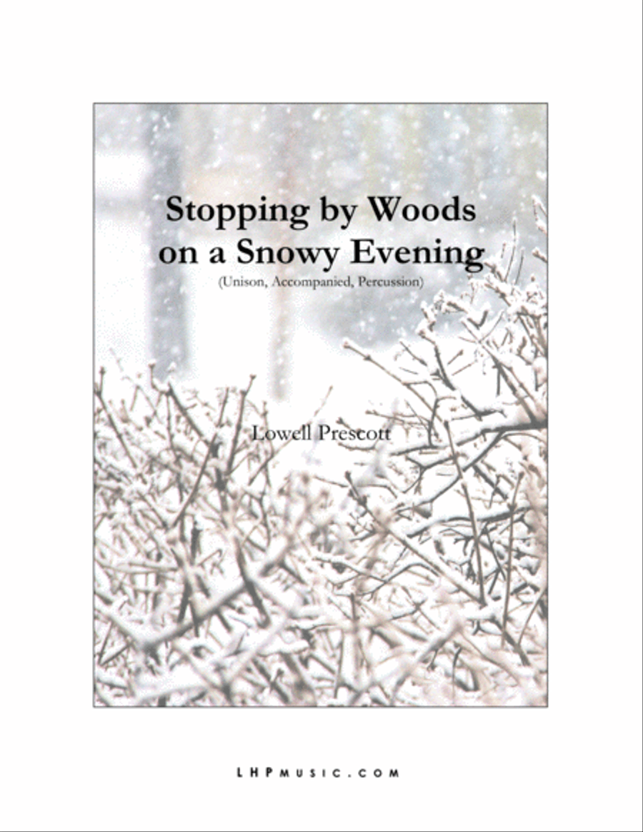Stopping by Woods on a Snowy Evening Unison Choir scores gallery preview page 1