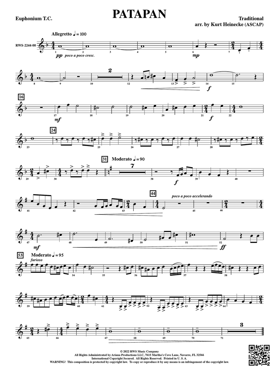 Patapan: Baritone T.C.