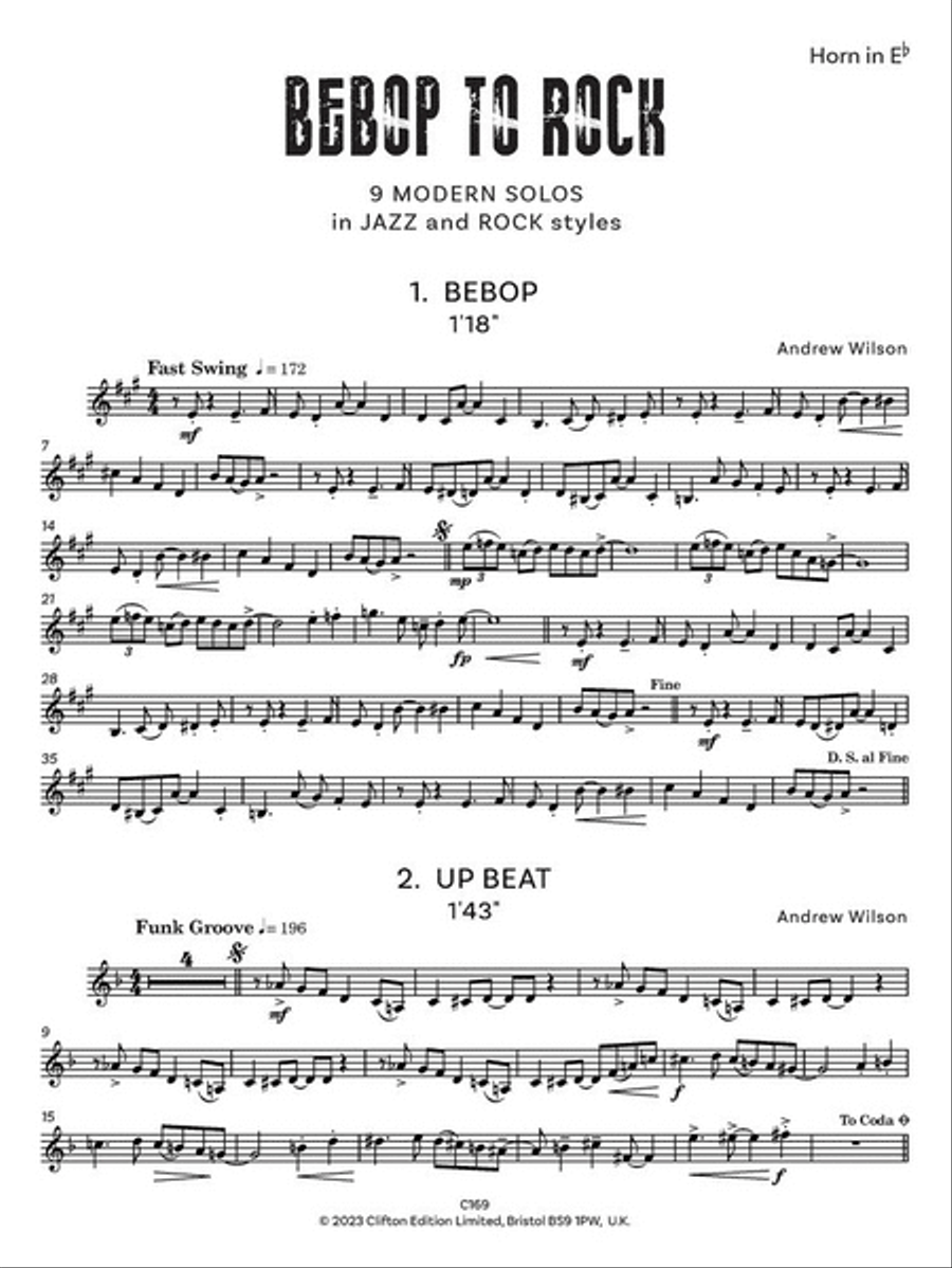 Bebop to Rock Horn Piano Accompaniment scores gallery preview page 2