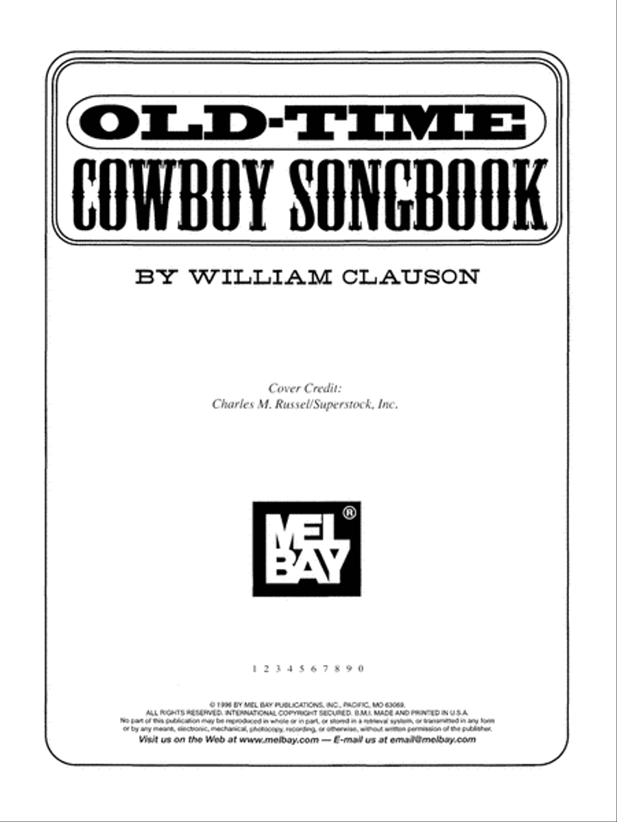 Old-Time Cowboy Songbook Voice scores gallery preview page 2