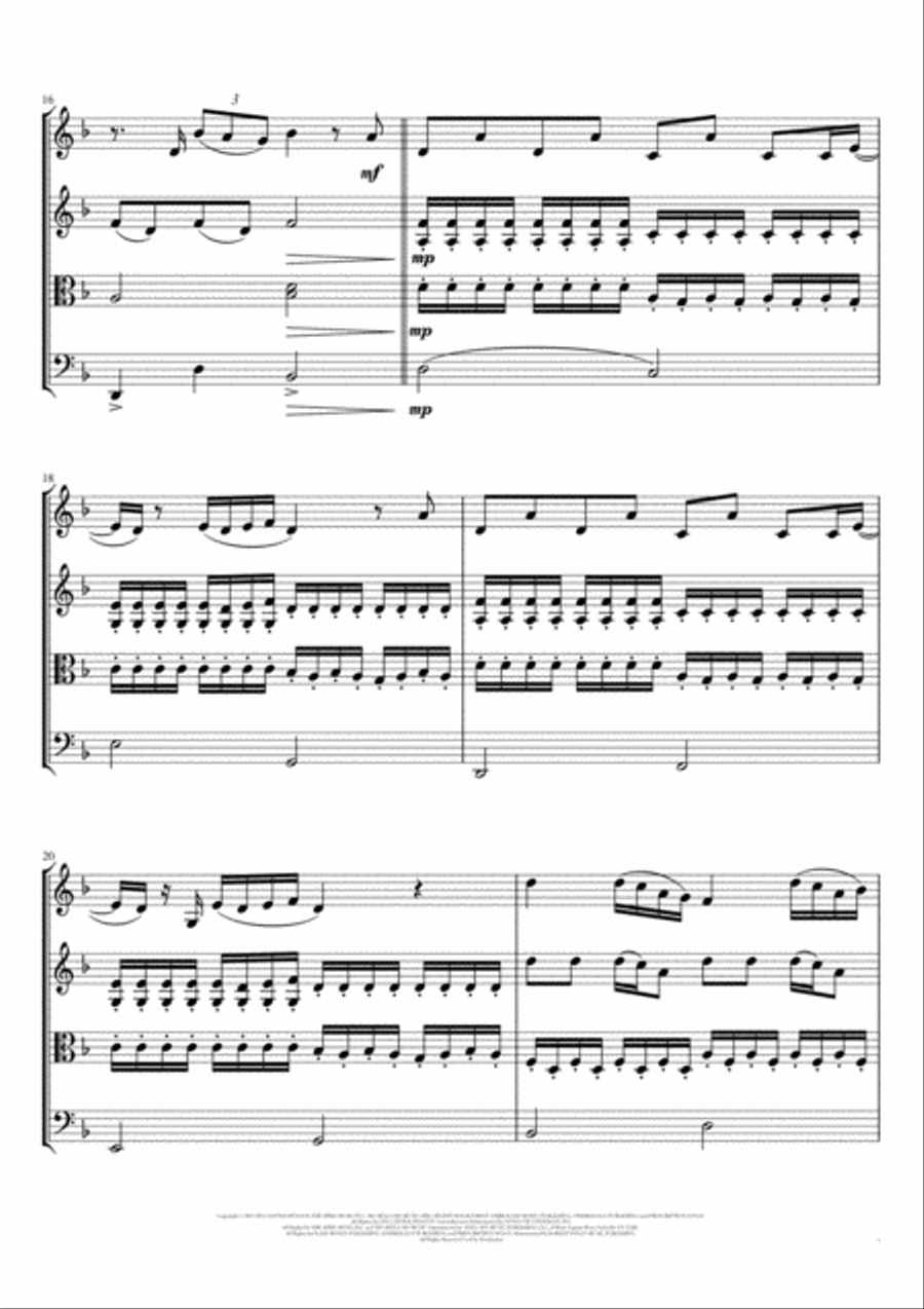 Wrecking Ball String Quartet scores gallery preview page 3