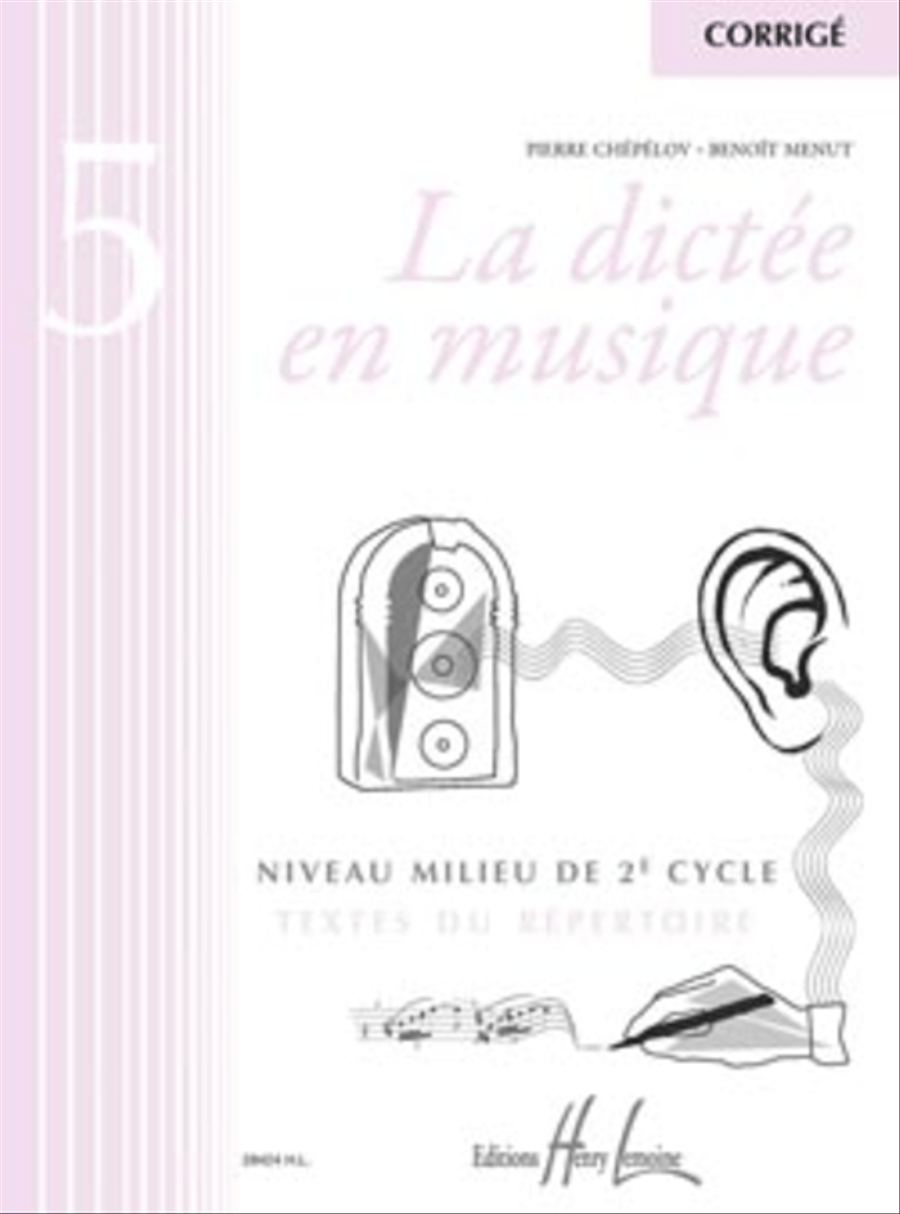 La dictee en musique Vol. 5 - corrige