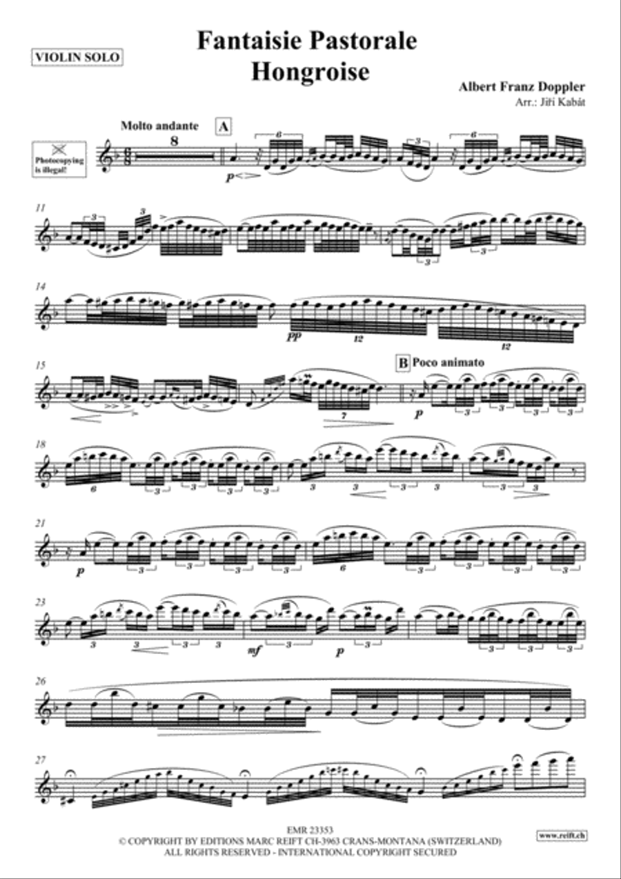 Fantaisie Pastorale Hongroise Violin Solo scores gallery preview page 2