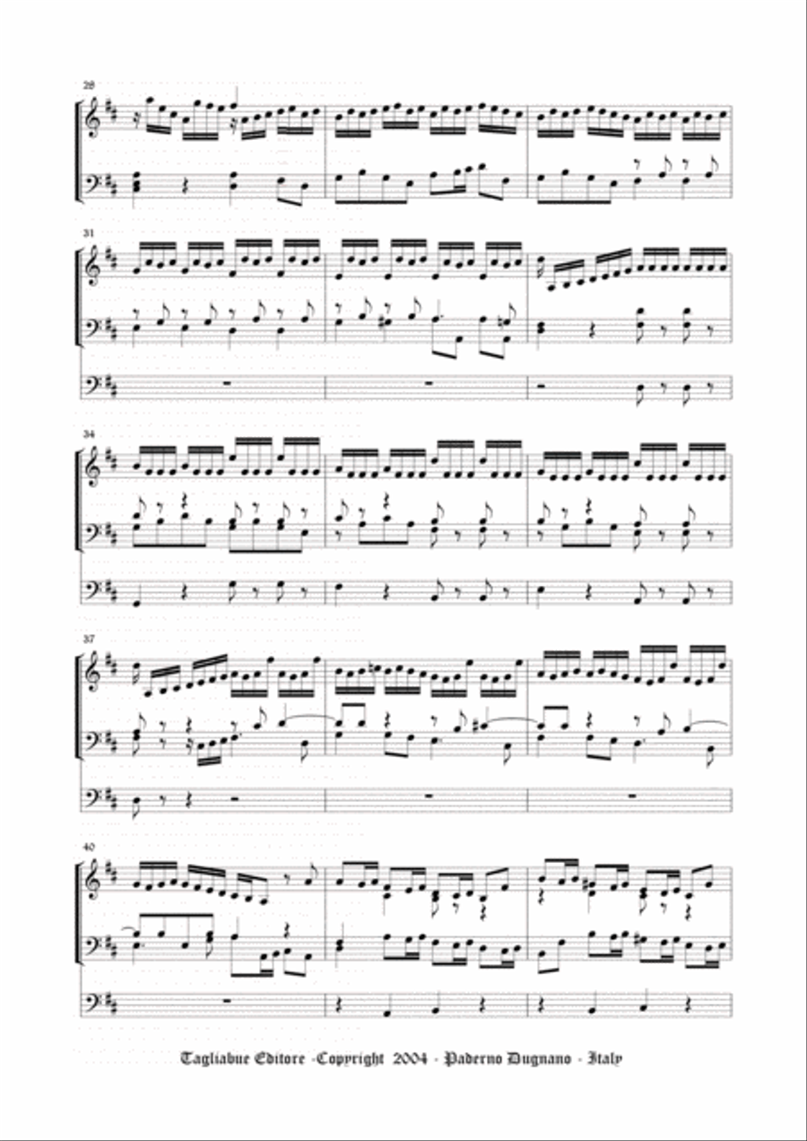 CONCERTO DEL SIGNOR VIVALDI appropriato all'Organo (3 staff) - Walther Organ Solo scores gallery preview page 3