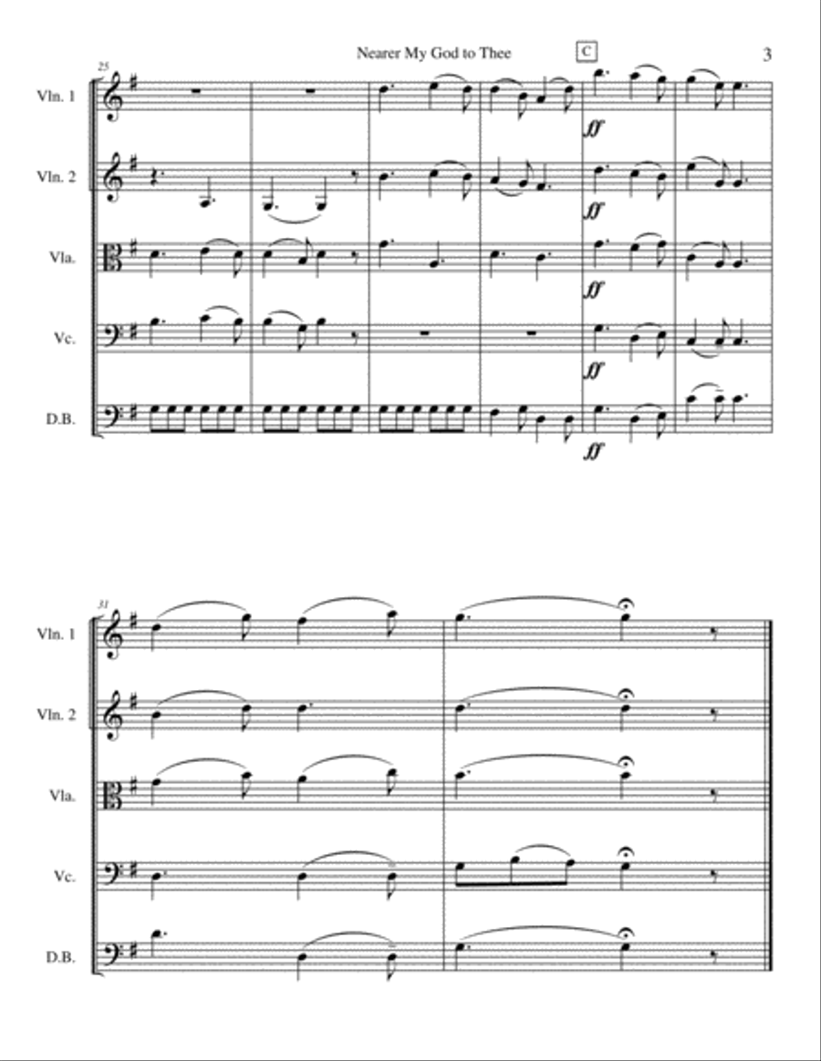 Nearer My God to Thee for String Orchestra String Orchestra scores gallery preview page 4