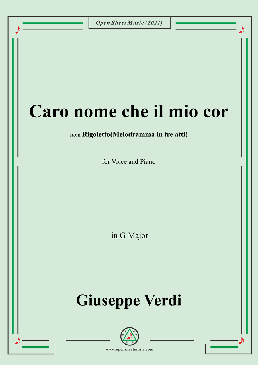 Verdi-Caro nome che il mio cor,in G Major