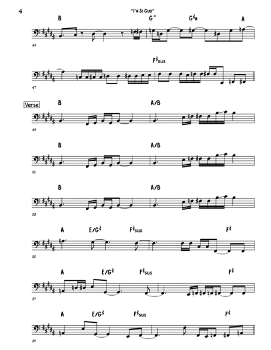 I'm So Glad Bass Guitar scores gallery preview page 4